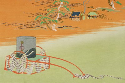 Een kruiwagen met zout water, 1903 door Kamisaka Sekka